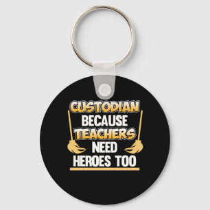 Custodian Teacher Hero School Caretaker Janitor Gr Sleutelhanger