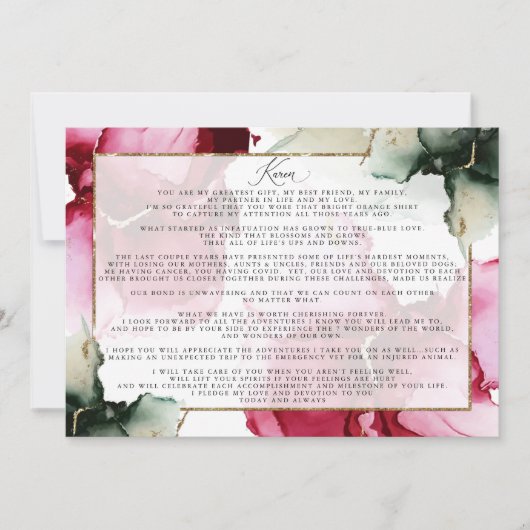 Custom2 Christine Vows Sage Roze Abstract (Voorkant)
