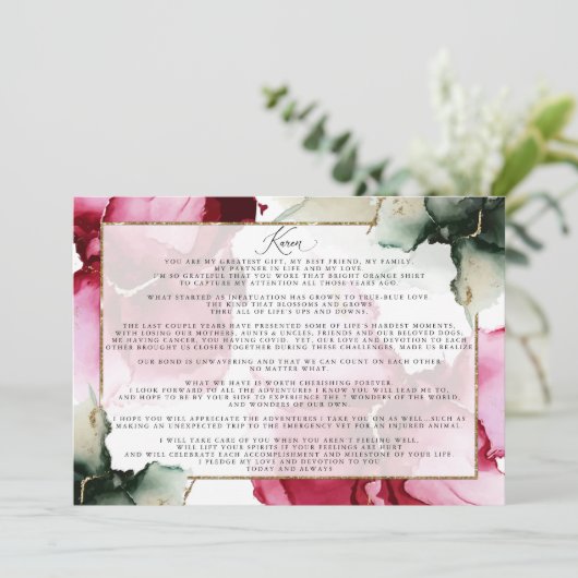 Custom2 Christine Vows Sage Roze Abstract (Staand voorkant)