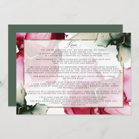 Custom2 Christine Vows Sage Roze Abstract (Voorkant / Achterkant)