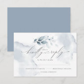 Custom2 Shelby RSVP Waterverf Foliage Dusty Blue (Voorkant / Achterkant)