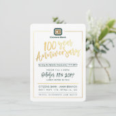 CUSTOM 100 jaar JUBILEUM PARTY - Citizens Bank Kaart (Staand voorkant)