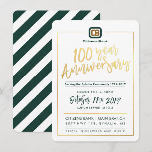 CUSTOM 100 jaar JUBILEUM PARTY - Citizens Bank Kaart