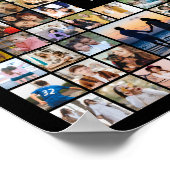 Custom 100 Pictures Photo Collage 100th Birthday Poster (Hoek)