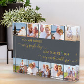 Custom 10 Fotocollage Herinnering Gedicht Grijs Fotoblokken