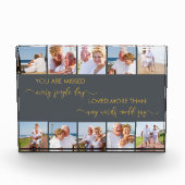 Custom 10 Fotocollage Herinnering Gedicht Grijs Fotoblokken (Voorkant)