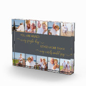 Custom 10 Fotocollage Herinnering Gedicht Grijs Fotoblokken (Rechts)