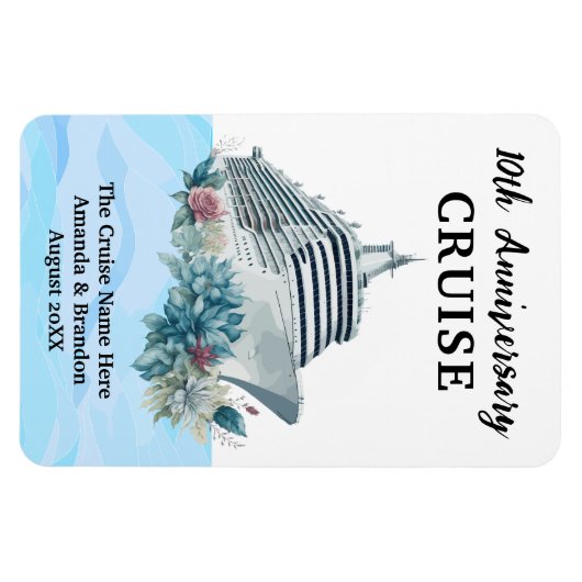 Custom 10th Anniversary Cruise Cabin Door Magneet (Horizontaal)