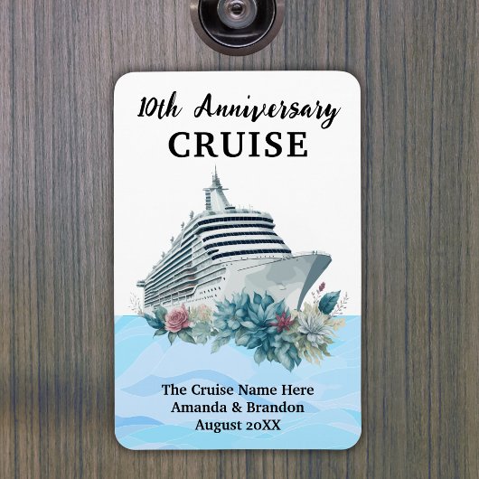 Custom 10th Anniversary Cruise Cabin Door Magneet
