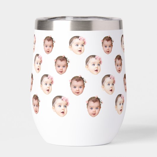 Custom 11 oz Funny Baby Kids Family Face 2 Photos (Achterkant)