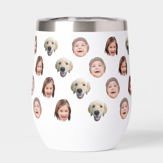 Custom 11 oz Funny Baby Kids Family Face 3 Photos (Achterkant)