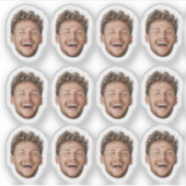 Custom 12 Face Sticker – Funny Personalized Photo (Voorkant)