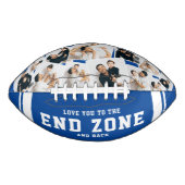Custom 12 Photo Collage “Love You to the End Zone” American Football (Voorkant)