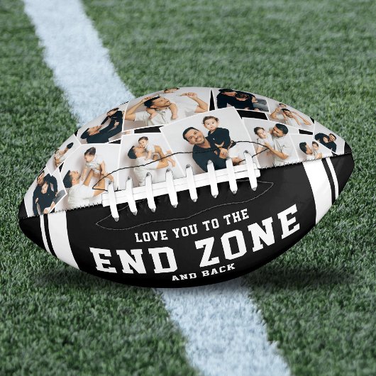 Custom 12 Photo Collage “Love You to the End Zone” American Football