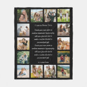 Custom 14 Photo Collage Poem Fleece Deken (Voorkant)