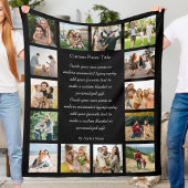 Custom 14 Photo Collage Poem Fleece Deken