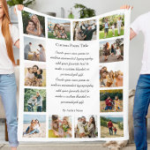 Custom 14 Photo Collage Poem Fleece Deken