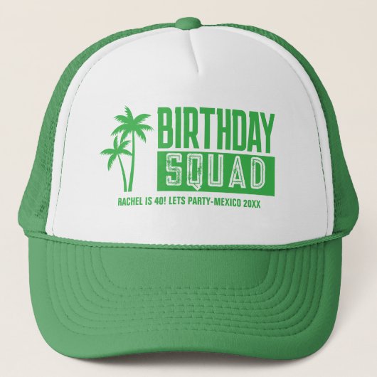 Custom 15e 20e 30e 4e 50e 60 Verjaardag Squad Trucker Pet (Voorkant)
