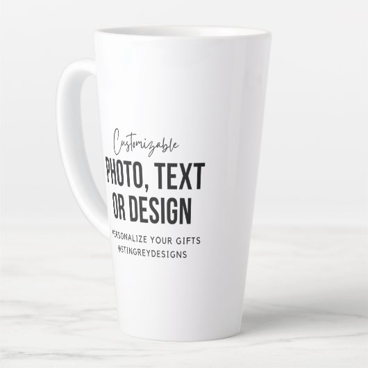 Custom 17 oz Latte Mug | Personalized Coffee Cup Mok (Linkerhoek)
