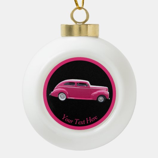 Custom 1940 Famous American Make Sedan Keramische Bal Ornament (Voorkant)