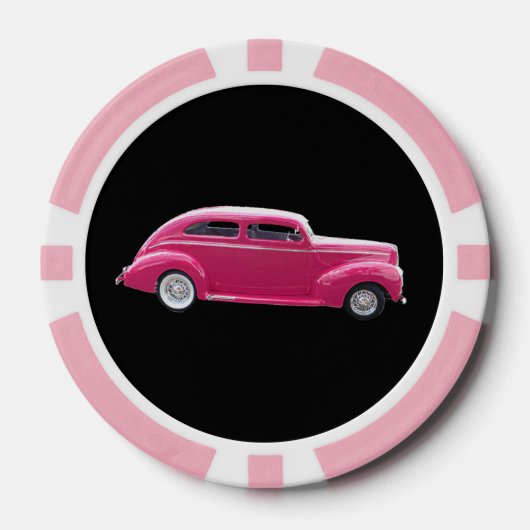 Custom 1940 Famous American Make Sedan Poker Chips (Voorkant)
