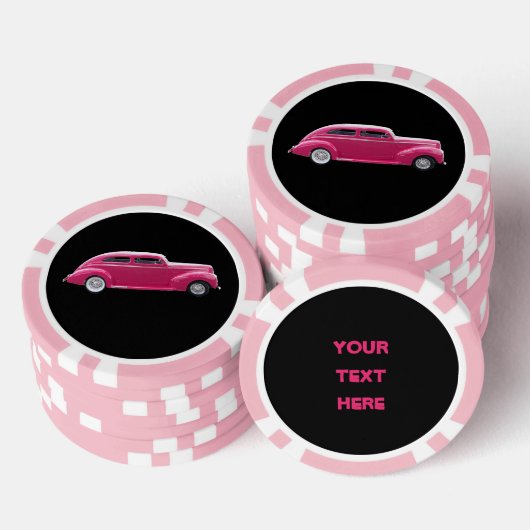 Custom 1940 Famous American Make Sedan Poker Chips (Opstapeling)