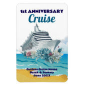Custom 1st Anniversary Cruise Cabin Door Magneet (Verticaal)