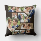 Custom 1st Wedding Anniversary Photo Collage Kussen (Achterkant)
