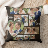 Custom 1st Wedding Anniversary Photo Collage Kussen (Deken)