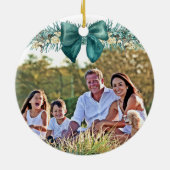 Custom 1st Xmas New Home Photos Street Adres Keramisch Ornament (Achterkant)