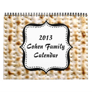 CUSTOM 2013 Jewish Matzo Wall Calendar Kalender