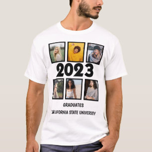 Custom 2023 Gradates 6 Fotocollage T-shirt