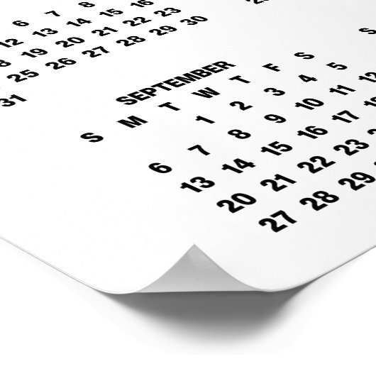 Custom 2026 Calendar 3 Photo Collage Poster (Hoek)