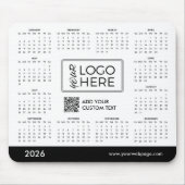 Custom 2026 Calendar Business Logo Muismat (Voorkant)