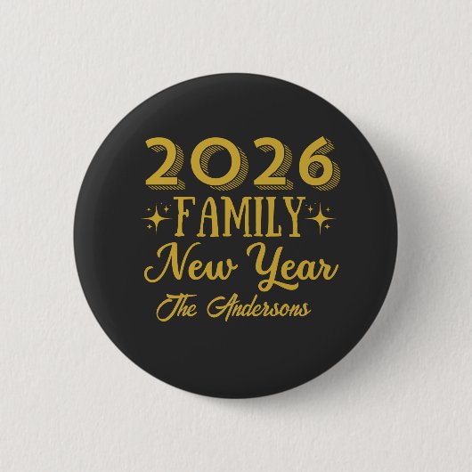 Custom 2026 Family New Year  Ronde Button 5,7 Cm (Voorkant)