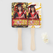 Custom 2026 Grad Fan for High School & College  Handwaaier (Voorkant en achterkant)