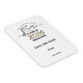 Custom 2026 Graduation Save the Date Magnet Magneet (Rechterzijde)