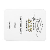 Custom 2026 Graduation Save the Date Magnet Magneet (Horizontaal)