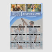 Custom 2026 Photo Family Name Calendar Magnetic  (Voorkant)