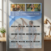Custom 2026 Photo Family Name Calendar Magnetic 