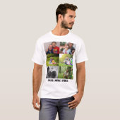 Custom 2026 vibes 6 photo collage  t-shirt (Voorkant volledig)