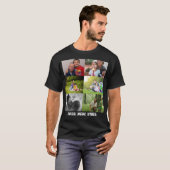 Custom 2026 vibes 6 photo collage  t-shirt (Voorkant volledig)