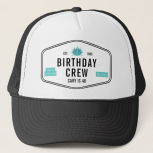 Custom 20th 30th 40th 50th 60th 70 Bday Crew Beach Trucker Pet