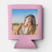 Custom 21st Birthday Pink Gold With Photo Blikjeskoeler (Achterkant)