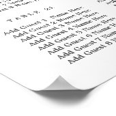 Custom 22 Tafel Indische Bloem Olifant bruiloft Poster (Hoek)