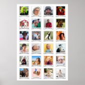 Custom 24 Fotocollage Retro Instant Film & Opmerki Poster (Voorkant)