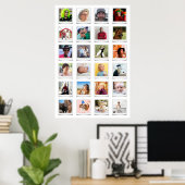 Custom 24 Fotocollage Retro Instant Film Poster (Thuiskantoor)