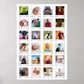 Custom 24 Fotocollage Retro Instant Film Poster (Voorkant)