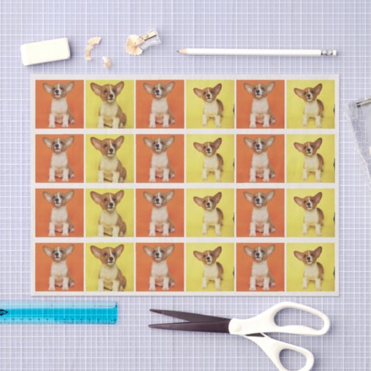 Custom 24 Photo Collage Your Pet Dog Picture On Tissuepapier (Craft)