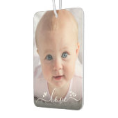 Custom 2 foto gepersonaliseerde liefde script mode luchtverfrisser (Links)